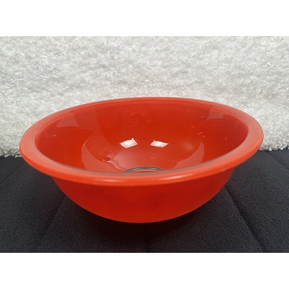 Vintage Pyrex Red Glass Clear Bottom Nesting Mixing Bowl #325 2.5L